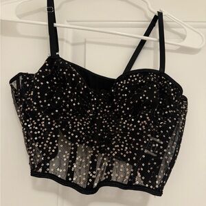 Vintage black corset top